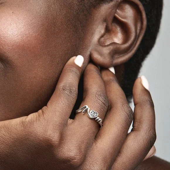 Pandoras Mom Pavé Heart Ring Sterling silver - Picture 4 of 9